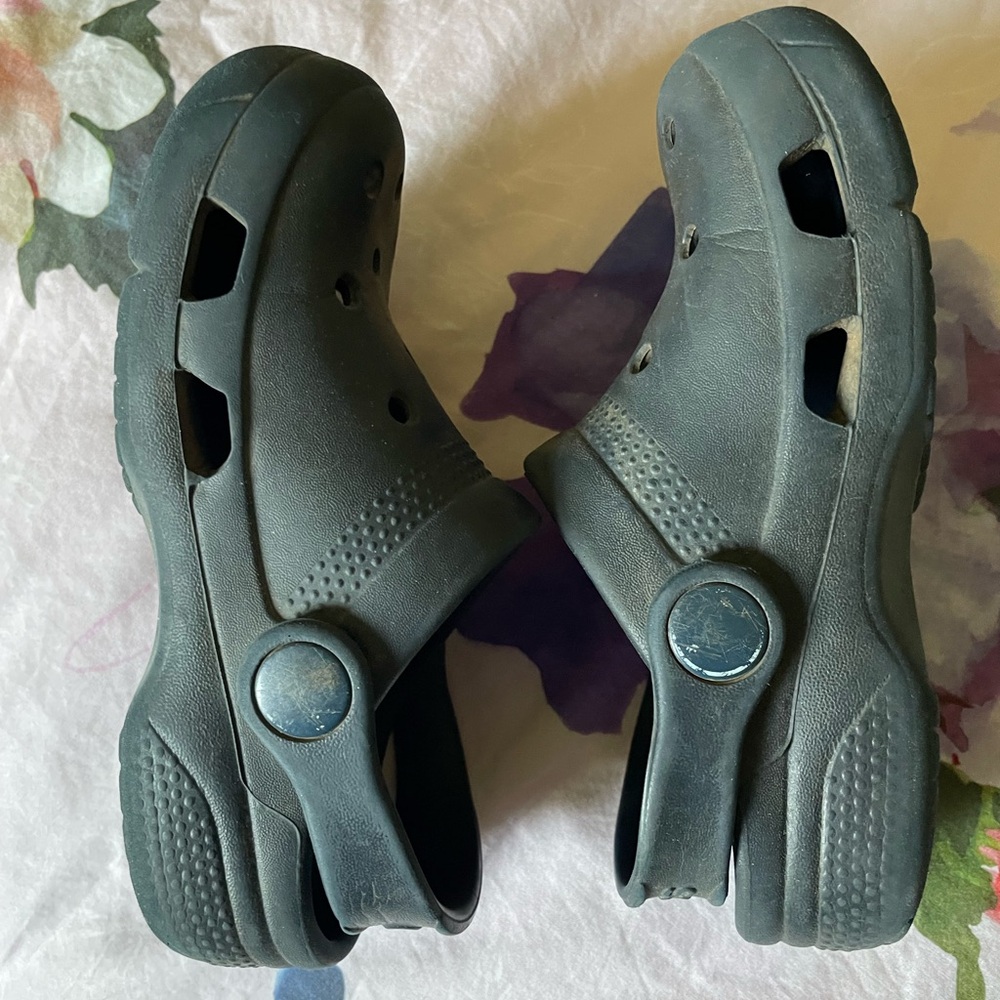 Blue Crocs size 9